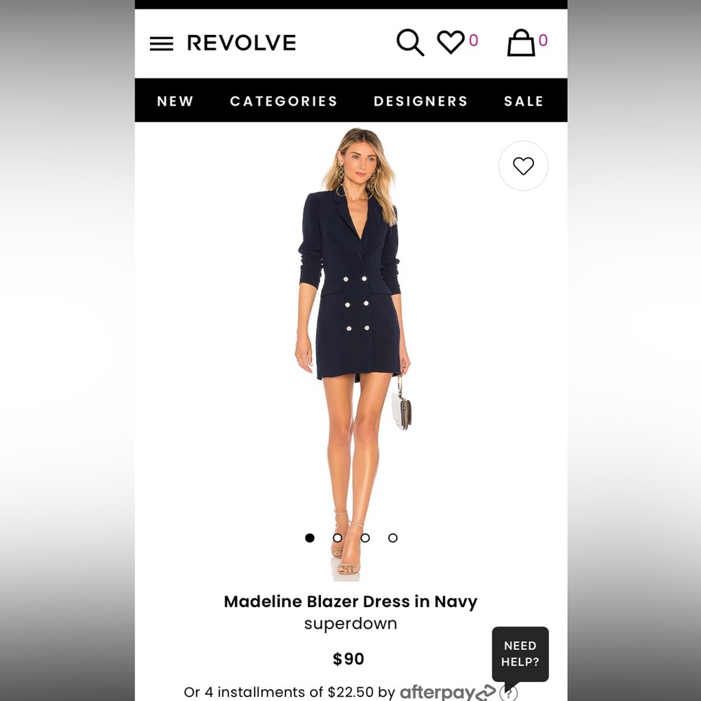 Madeline Blazer Dress in Navy superdown REVOLVE